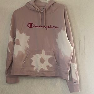 Champion pink hoodie bleach good condition